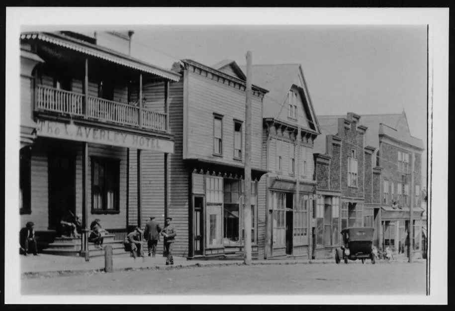 Dunsmuir Ave. Street View, Showing Waverly Hotel Before Fire